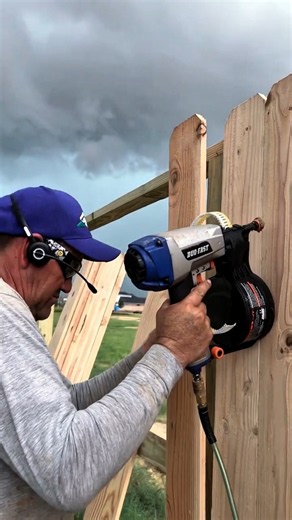 This Nail Gun Makes Fence Installation Insanely Fast! #Construction #Tools