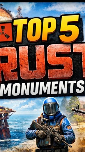 Rust Top 5 Best Monument In #rust #rustgame #gaming #foryou #4u #reels #shorts #tiktok