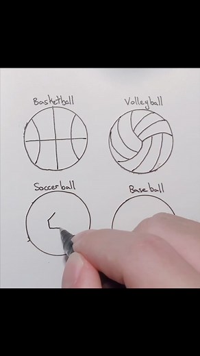 Different Types of Balls Drawing Tutorial