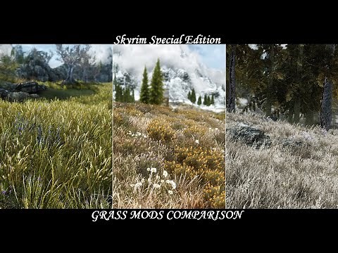 Skyrim SE - Grass Mods Comparison (RE-Updated)