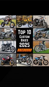 Top 10 Custom Bikes of 2025: https://www.bikebound.com/2025/12/28/best-custom-motorcycles-2025/ #custombike #custommotorcycle #caferacer #scrambler | BikeBound