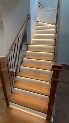 Stepping up our game. Motion sensor LED lights install #shorts #electrician #trending #short #viral