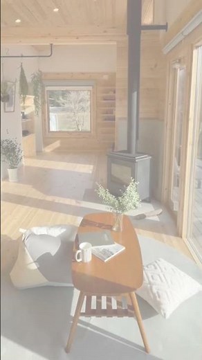 【ログハウスのBIGBOX】ROOM TOUR #1　自然の中で暮らす大開口窓のある平屋ログ