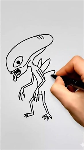 alien character drawing fan art alien earth #drawing #alien #art