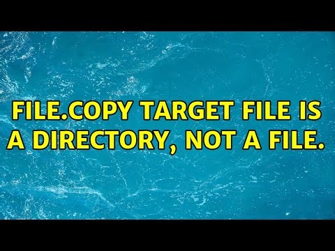 File.Copy target file is a directory, not a file. (3 Solutions!!)