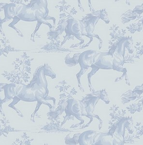 Blue Galloping Horses Peel and Stick Wallpaper, Western Toile - Etsy