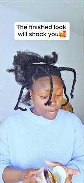 Easy 4C hairstyle for school that's actually cute #naturalhair #schoolhair #hairstyle