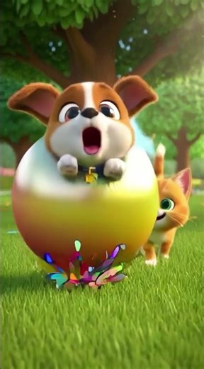 "Mini Cartoon World: Cat vs Dog Funny Fight With Burger Chaos!"