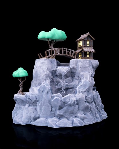 3D Printed Tabletop Fountain: Zen Water Feature, Minimalist Decor - Etsy