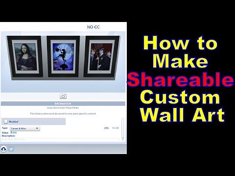 How to Make SHAREABLE Custom Wall Art in the Sims 4