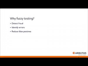 Arbutus Analytics - Simplify Your Fuzzy Duplicate Testing
