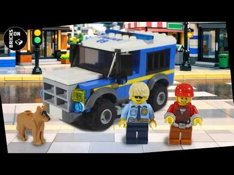 Lego City Police K9 Unit Dodge Ram Speed Build Instructions Stop Motion Animation Kids Building