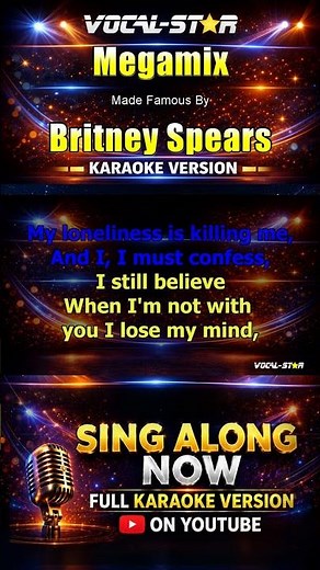 Britney Spears - Megamix (Karaoke Studio Version) Lyrics On Screen #singalong #karaoke #vocalstar