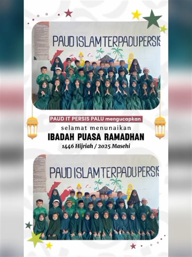 kami dari PAUD IT PERSIS Mengucapkan 🙏🏻 Selamat Menunaikan Ibadah Puasa 🙏🏻 #puasaramadhan #paudindonesia