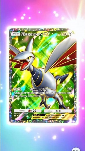 Full Art Friday: Skarmory EX! #Pokemon #PokemonTCGPocket #FullArt #PokemonCards