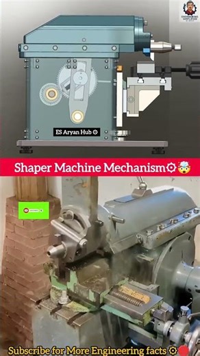 Shaper Machine Mechanism🤯😱| Shaper Machine#machine #shorts #shapermachine #mechanism #mechanical #yt