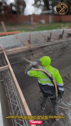 the process of applying spray concrete, otherwise known as shotcrete, in a construction project