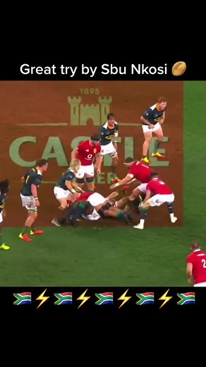 Great team play by the boks and great finish by Sbu Nkosi. #rugby #bokke #fyp #loverugby #lionstour2021 #try