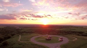 Flying Over Scenic Overlook Towards Sunset Stock Footage Video (100% Royalty-free) 11115347 | Shutterstock