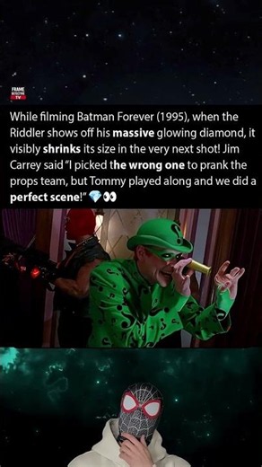 While filming Batman Forever (1995), Jim Carrey couldn't hold