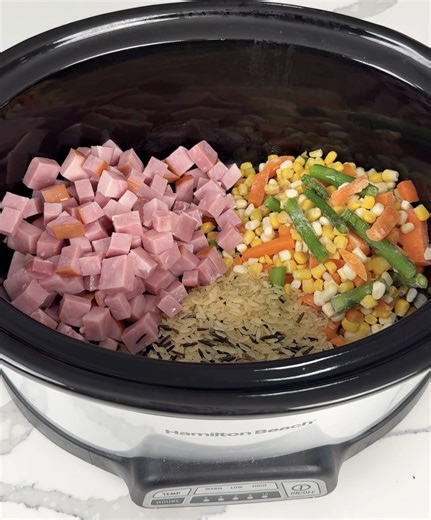 182K views · 595 reactions | husband's favorite dinner this crockpot ham and wild rice soup is so good! #easyrecipe #comfortfood #foodie This original video was produced by Network Media, LLC, and Kristin’s Friends | Home Hacks & Easy Snacks | Facebook