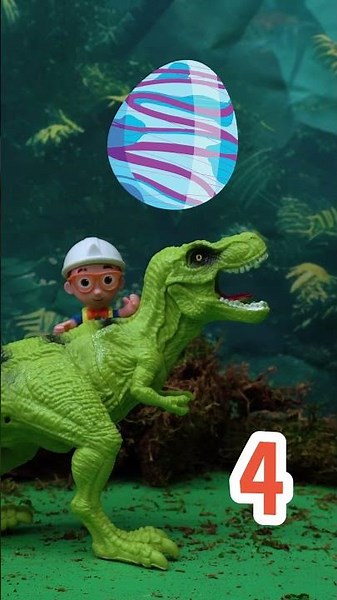 Blippi's Dino Jumping Game! #counting #blippi #dinosaur
