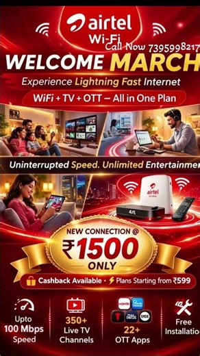 airtel Wi-Fi Fiber Net Connection