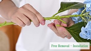 6 Pcs Blue Hydrangea Artificial Flowers, Latex Real Touch Hydrangea Flowers, 19.6'' Full Faux Hydrangea Flowers Fake Flowers for Home Decor Party Wedding Centerpiece Bouquet Floral Arrangements