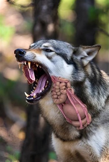 Wolf eating food show digestive system 🌹 #digestiveprocess #fastfood #digestiveenzymes #junkfood