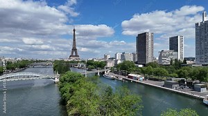 Paris Skyline In Paris France Island France. Aerial Landscape Of Famous Tourism Landmarks In France Capital. Industry Landscape High Rise Building Beautiful. Industry Town. Paris France Island.