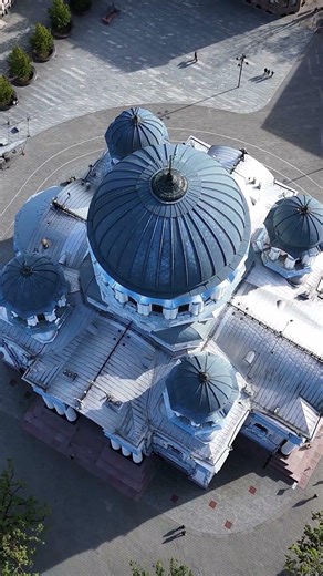 Kaunas Sobor from Above ⛪ Drone View #kaunas #lithuania #shorts