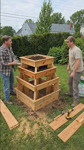 Built the ULTIMATE Strawberry Pyramid (And Yields Multiplied!)🍓 #diyplanter#gardendesign#landscaping