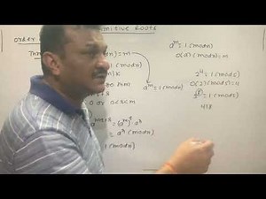 Primitive Roots and Indices | Order of an element | Definition | Theorems | Examples | Lecture - 1