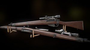 SMLE-MK4 / Lee-Enfield no.4 rifle - Buy Royalty Free 3D model by Michael Karel (@michaelkarel)