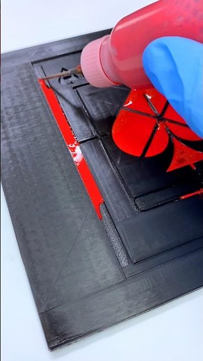 DIY 3D Printed Ace of Spades (Satisfying Paint Fill!) #craft #diy #painting
