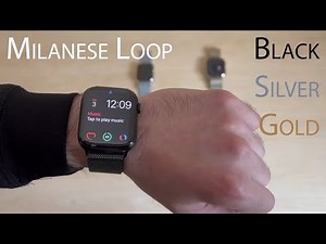 Apple Watch Milanese Loop Colours (Gold, Silver, Black Graphite straps) comparison on wrist
