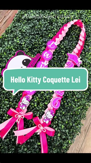 Calling all Graduates and #hellokitty lovers! Hello Kitty Coquette Lei! DM To Order! #Graduates2026 #Graduationleis #pandaloopscreations #coquetteLei