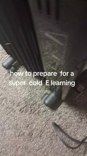 doing E learning when freezing below 0 | space heater