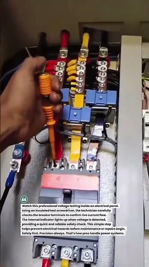 Voltage Testing in Panel Box #Shorts #Electrician #Safety