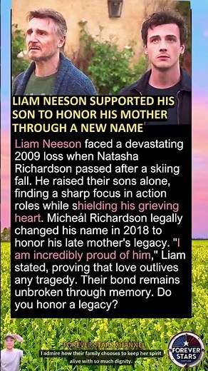 Liam Neeson Supported His Son To Honor His Mother Through A New Name