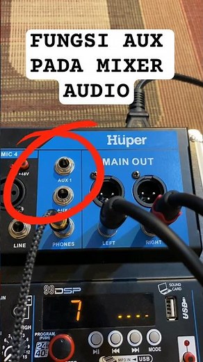 Fungsi aux dan main out pada mixer audio #audiomixer #smartphone