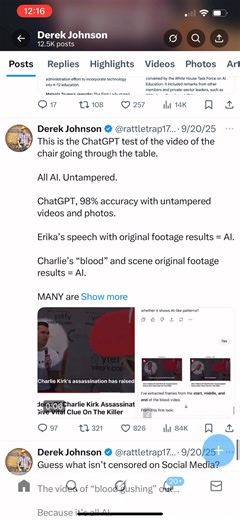 To this date… the ORIGINAL footage of September 10 video posted on my X Account on September 20… Not flagged for Content Warning: Graphic Content… Yet a video I filmed on ESPN where the surgical procedure is already blurred out live and it’s flagged: Content Warning: Graphic Content… And the video showing the original footage being confirmed ARTIFICIAL INTELLIGENCE is also flagged: Content Warning: Graphic Content… Don’t want social media surfers seeing that at first glance? 🤭 Nice DEFLECTION K