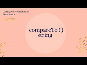 String compareTo method( ) in Java