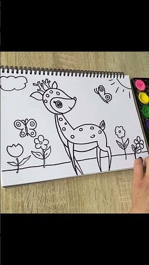 Σχεδιάζουμε ελάφι Βήμα Βήμα / Σχεδιάζω ζωάκια#short