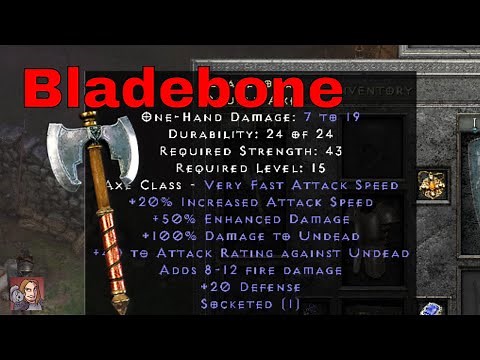 D2R Unique Items - Bladebone (Double Axe)