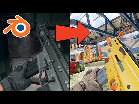 Importing COD animations into Blender and replacing the gun (.semodels/.seanim Tutorial) [AR/SMG]