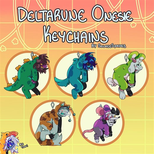 Deltarune Chapter 3 Cute Matching Onesie Keychains - Etsy