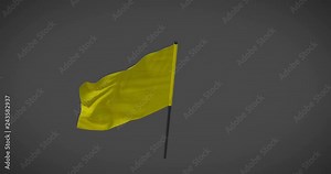 Racing flags - Yellow flag looping animation with alpha mask