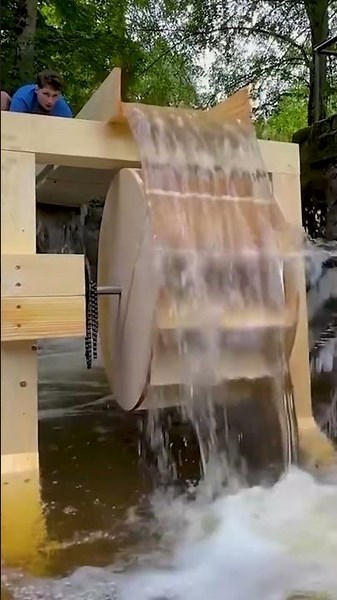Turning a Backyard Stream Into Free Electricity! 🌊💡 #shorts