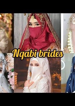 niqabi brides dresses designs || Aesthetic wedding hijab brides dresses designs